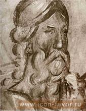 Святитель, фрагмент фреска 1380 г.