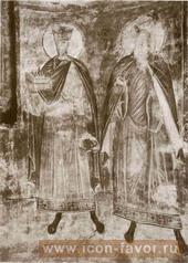 Моисей и  Аарон, фреска 1380 г.