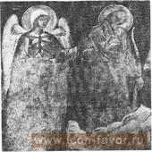 Явление ангела Пахомию Деталь фрески церкви Петра и Павла в Тырново Около 1392