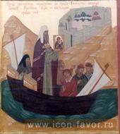 Святитель Иоанн Тобольский в житии, митрополит клеймо прибытие в Тобольск