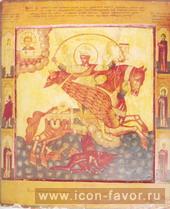 Архангел Михаил на коне с полеосными святыми