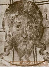 Спас нерукотворный, фрагмент, фреска 1380 г.